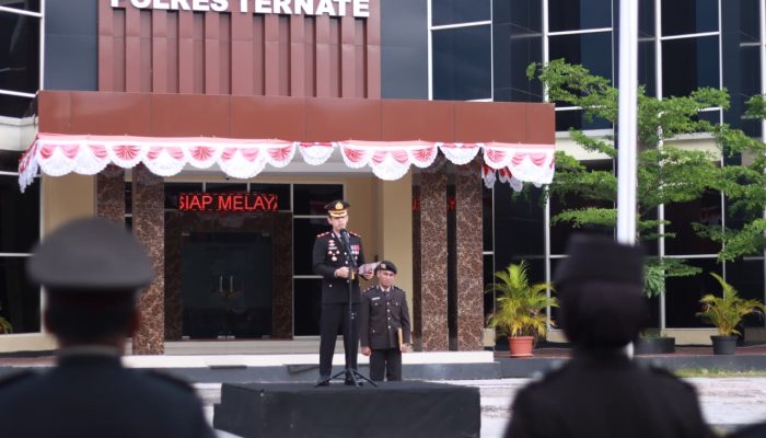 Polres Ternate Gelar Upacara Peringatan Hari Sumpah Pemuda ke-97