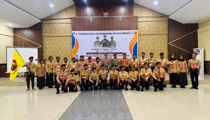 Kontingen Saka Bhayangkara Polres Ternate Resmi Dilepas Menuju Peran Saka Nasional 2025