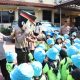 Penuh Keceriaan, Puluhan Murid TK Ananda Mandiri Kunjungi Polres Brebes