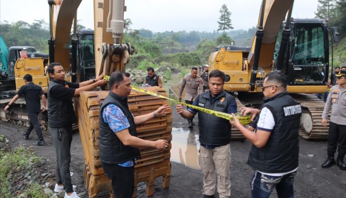 Dittipidter Bareskrim Polri Lakukan Penindakan Hukum Penambangan Pasir Ilegal di Magelang
