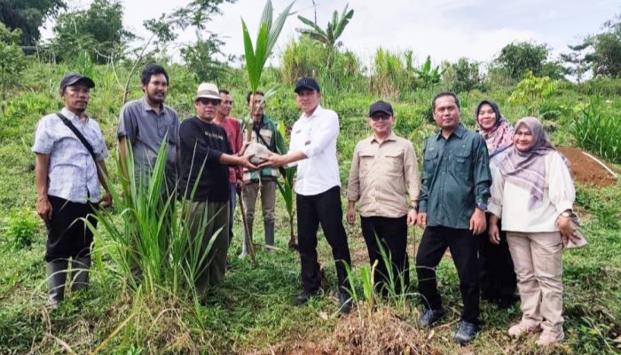 Dukung Hilirisasi Pertanian, BRMP Lebak Serahkan Bibit Kelapa Kepada Gapoktan